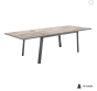 OFFRE SPÉCIALE : Table de jardin extensible Pavane 10 pers + 10 fauteuils Axiome Poivre & Graphite 