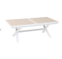 OFFRE SPECIALE : Table de jardin Axiome Extensible 10p Lin / Blanc + 6 Fauteuils Essentia Lin / Blanc