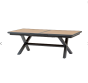 OFFRE SPECIALE : Table de jardin extensible AXIOME Effet bois Noix & Graphite + 6 Fauteuils Essentia Graphite