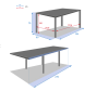 OFFRE SPÉCIALE : Table de jardin extensible Verre Piazza 10 pers + 6 fauteuils Piazza Anthracite & Graphite
