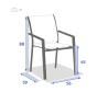 FAUTEUIL ESSENTIA ACCOUDOIRS BOIS LIN/BLANC