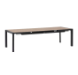 OFFRE SPECIALE : Table de jardin extensible ÉVASION Effet bois Honey / Graphite + 6 Fauteuils Essentia Graphite