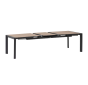 OFFRE SPECIALE : Table de jardin extensible ÉVASION Effet bois Honey / Graphite + 6 Fauteuils Essentia Graphite