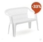 Banc de jardin résine blanc